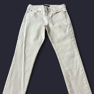 Banana Republic Cream Skinny Crop Jeans